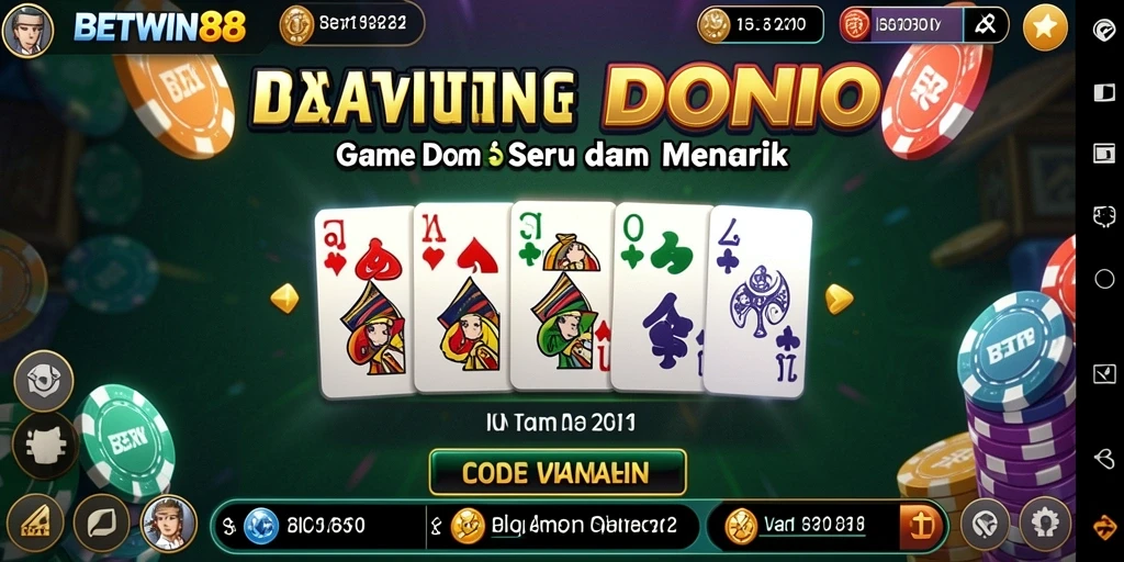 Tampilan gameplay BETWIN88 yang menarik saat bermain Domino.