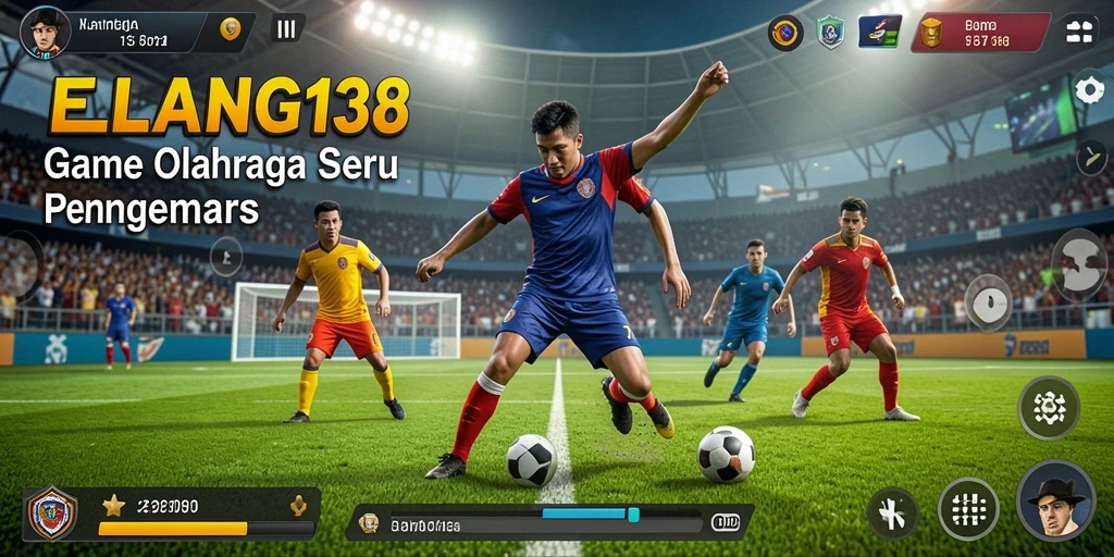 Screenshot gameplay ELANG138 yang memperlihatkan aksi olahraga yang intens.