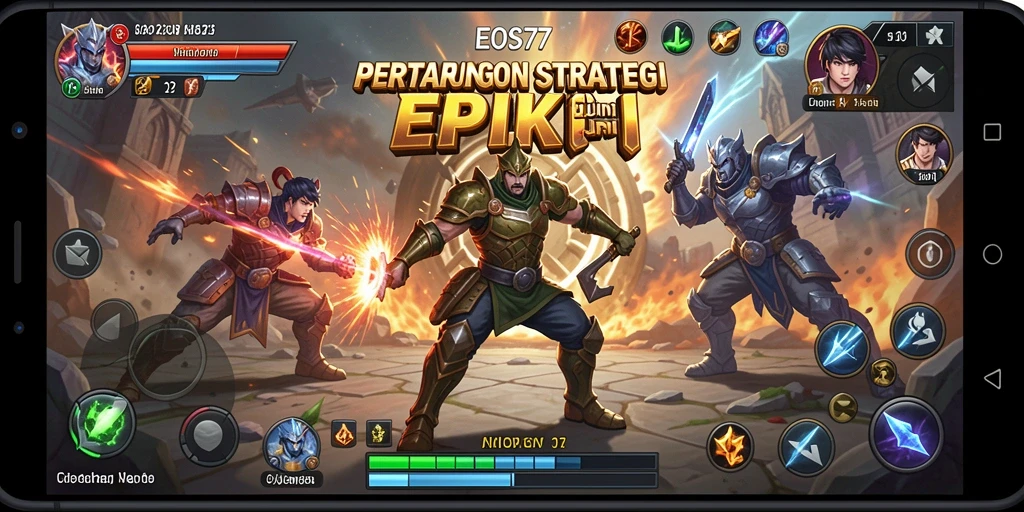 Screenshot menampilkan gameplay strategis yang menegangkan dan menantang.