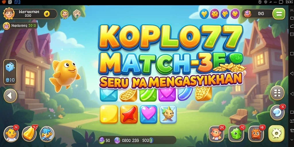 Screenshot gameplay KOPLO77 menampilkan keseruan mencocokkan item.