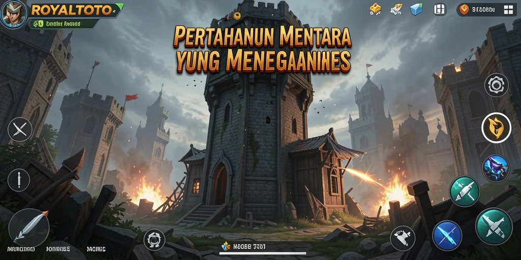Tampilan gameplay menarik dari ROYALTOTO yang menantang strategi Tower Defense.