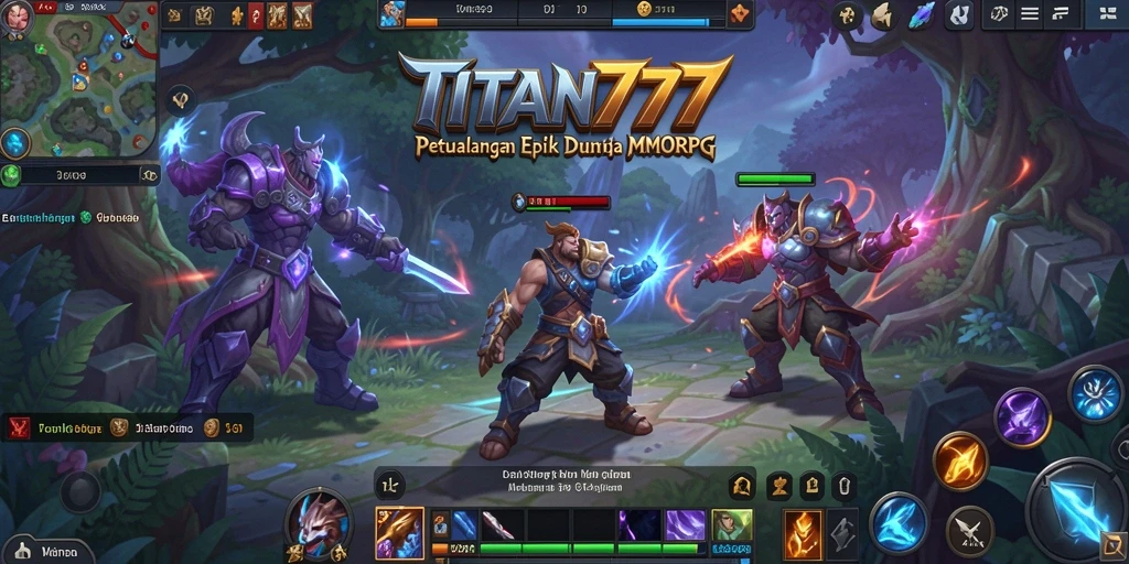 Screenshot gameplay <strong>TITAN777</strong> menampilkan pertarungan epik dan petualangan seru.